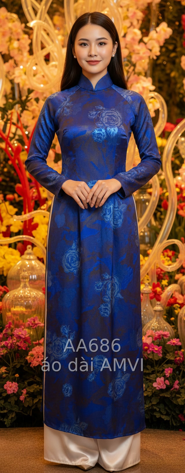 Áo / Chích ben / Cổ Thuyền / Tay dài - cổ tay vừa / 2 tà A - AA686