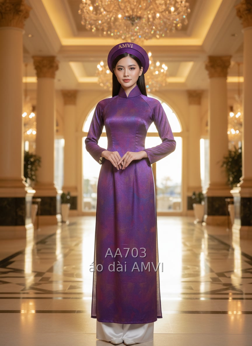 Áo dài gấm - AA703