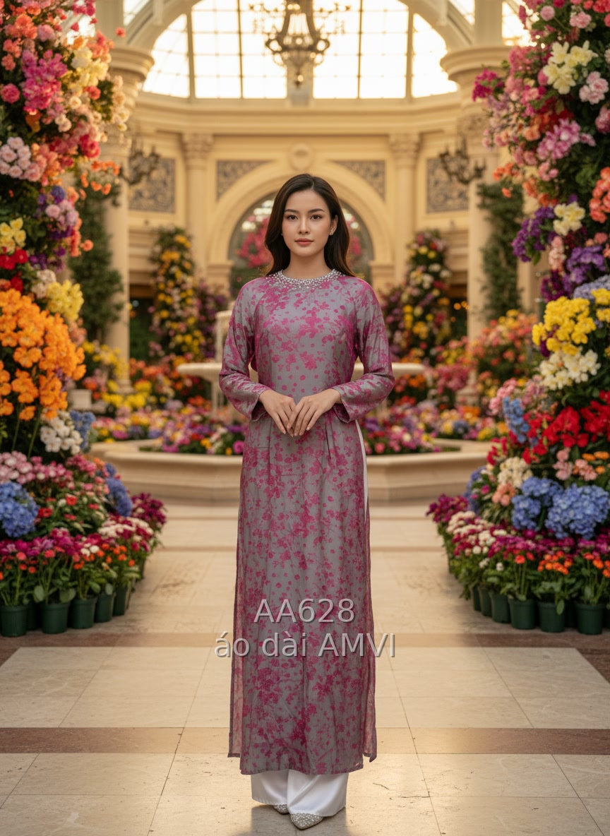 Áo dài gấm - AA628
