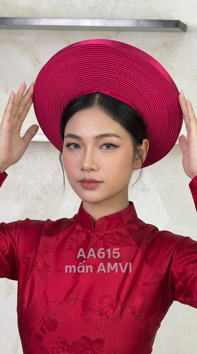 Mấn - Lụa Hồng Xếp Lớp Vành Tròn Sang Trọng Truyền Thống - AA615