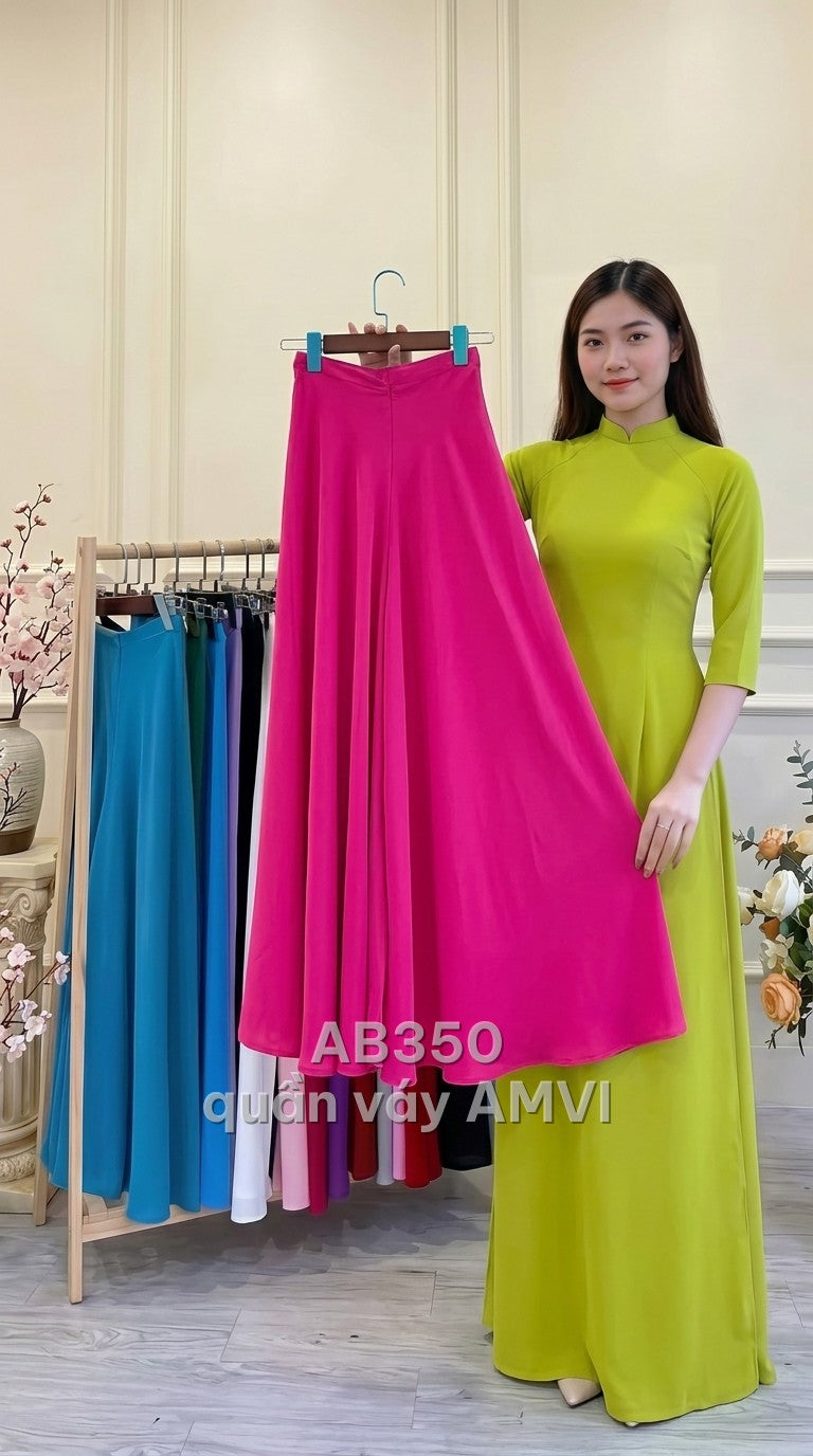 Quần - Vải Mềm Hồng Cánh Sen Dáng Xòe Thanh Lịch - AB350