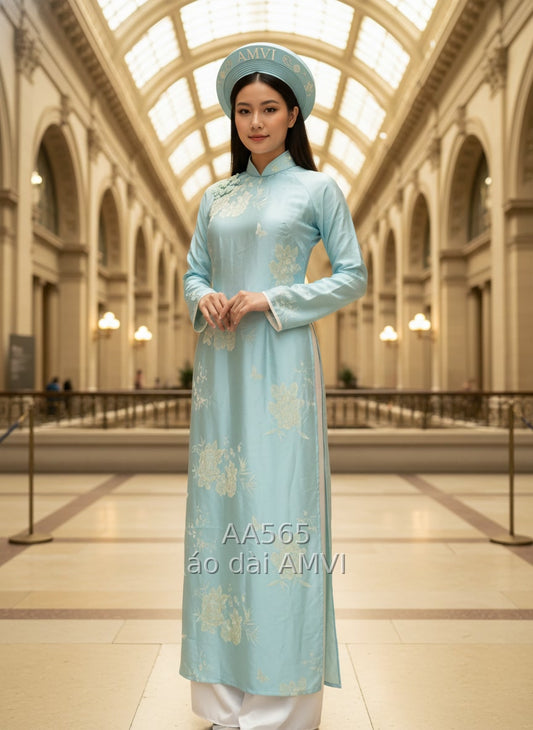 Áo dài gấm - AA565