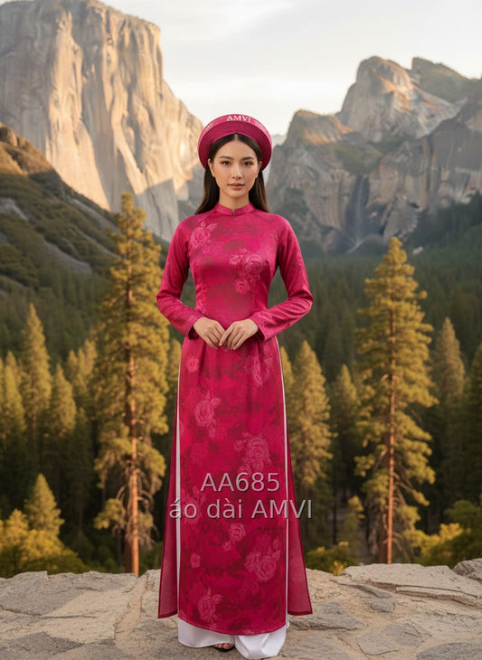 Áo / Chích ben / Cổ Thuyền / Tay dài - cổ tay vừa / 2 tà A - AA685