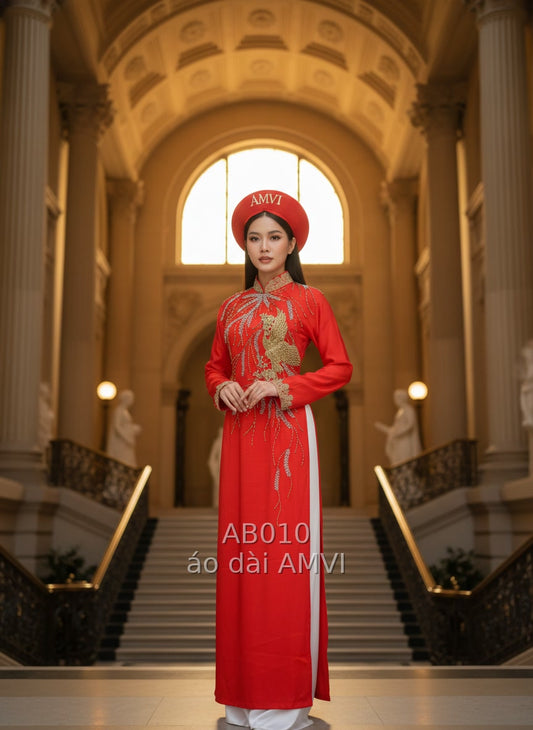 Áo Dài Cưới Phượng Hoàng Lộng Lẫy Tại The Met New York - Tôn Vinh Vẻ Đẹp Việt - AB010