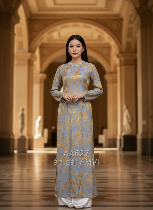 Áo dài gấm - AA627