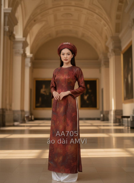 Áo dài gấm - AA705